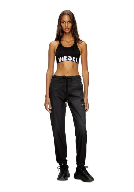 cotton race bralette xl woman black DIESEL | A14591 0HMAU99XX